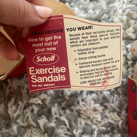 NWT 1970s Red Vintage Dr. Scholl’s Exercise Sandals Size 6 - Picture 7 of 9